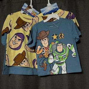 Disney Toy Story Boys' Short-Sleeve Character Tee 2-Pack - Blue & Yellow